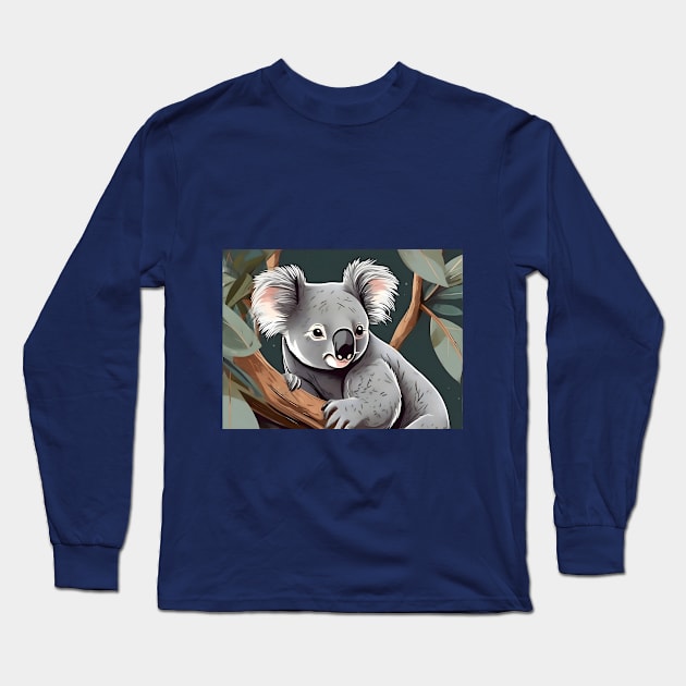 Just a Cute Koala Long Sleeve T-Shirt by Whole Lotta Pixels